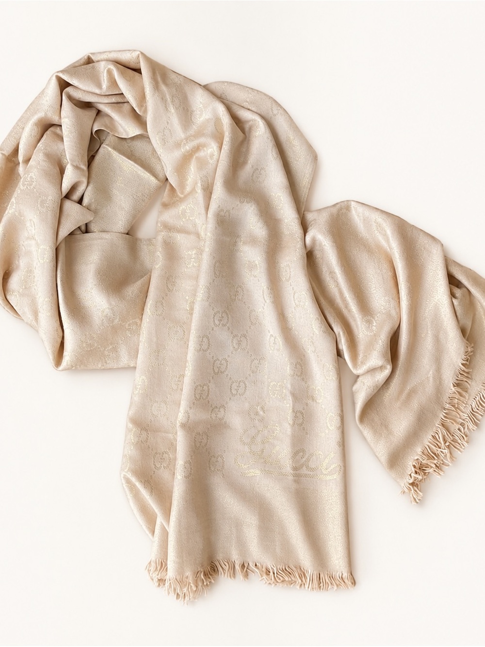 Gucci GG JACQUARD KNITTED SCARF